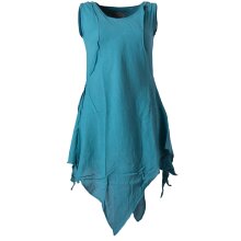 Vishes Zipfeliges Lagenlook Shirt Tunika aus handgewebter...