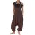 Vishes Legere Damen Latzhose Haremshose Sommerhose Overall Baumwolle braun 36-38