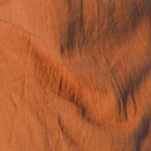 Vishes Zipfeliges Lagenlook Shirt Tunika aus handgewebter Baumwolle - im Used-Look orange 38-40