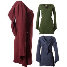 Vishes Elfenkleid mit Zipfelkapuze und Bändern zum Schnüren dunkelrot 48-50 (3XL)