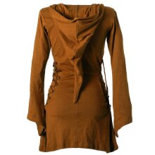 Vishes Elfenkleid mit Zipfelkapuze und Bändern zum Schnüren dunkelorange 50-52 (4XL)