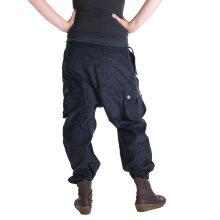 Vishes Cordhose Haremshose warm Schwarzblau 44