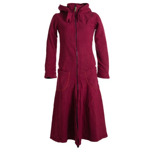 Vishes warmer Wintermantel Fleece Mantel Larp dunkelrot 42