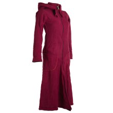 Vishes warmer Wintermantel Fleece Mantel Larp dunkelrot 46