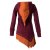 Vishes Jacke Zipfelkapuze Larp Mantel rot-orange 34-36