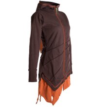 Vishes Jacke Zipfelkapuze Larp Mantel dunkelbraun 34-36