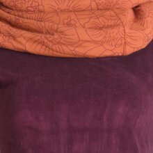 Vishes warmes Kleid Tunika Minikleid Samtshirt Hoody Longshirt dunkelrot 36