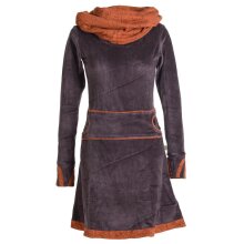Vishes warmes Kleid Tunika Minikleid Samtshirt Hoody...