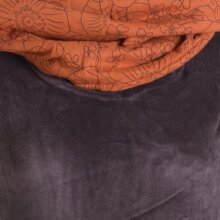 Vishes warmes Kleid Tunika Minikleid Samtshirt Hoody Longshirt braun 38