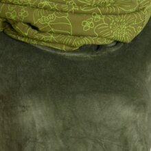 Vishes warmes Kleid Tunika Minikleid Samtshirt Hoody Longshirt olivegrün 44