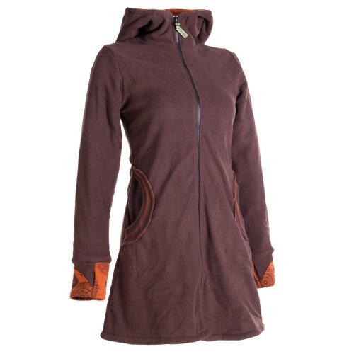 Vishes Warmer Elfen Kurzmantel mit Zipfelkapuze braun-orange 34