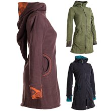 Vishes Warmer Elfen Kurzmantel mit Zipfelkapuze braun-orange 34