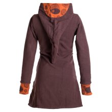 Vishes Warmer Elfen Kurzmantel mit Zipfelkapuze braun-orange 34