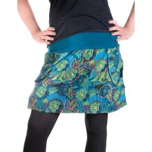 Vishes Warmer Damen Winterrock Taschenrock aus Fleece...