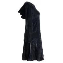 Vishes warmes Kleid Tunika Minikleid Samtshirt Hoody Longshirt