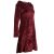 Vishes warmes Kleid Tunika Minikleid Samtshirt Hoody Longshirt dunkelrot 42