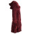 Vishes warmes Kleid Tunika Minikleid Samtshirt Hoody Longshirt dunkelrot 48