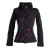 Vishes Jacke bestickt Patchwork Jacke Zipfelkapuze schwarz-dunkelrot 34