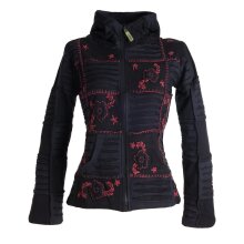 Vishes Jacke bestickt Patchwork Jacke Zipfelkapuze...