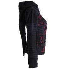 Vishes Jacke bestickt Patchwork Jacke Zipfelkapuze...