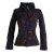 Vishes Jacke bestickt Patchwork Jacke Zipfelkapuze schwarz-dunkelrot 38