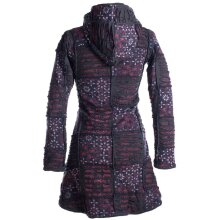 Vishes Mantel Jacke Cutwork Fleece warme Jacke schwarz 36