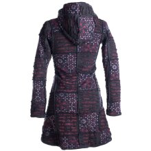 Vishes Mantel Jacke Cutwork Fleece warme Jacke schwarz 40