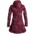 Vishes Mantel Jacke Cutwork Fleece warme Jacke dunkelrot 34