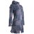 Vishes Mantel Jacke Cutwork Fleece warme Jacke grau 42
