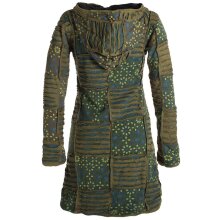 Vishes Mantel Jacke Cutwork Fleece warme Jacke olive 38