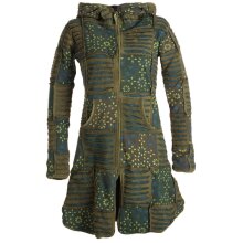 Vishes Mantel Jacke Cutwork Fleece warme Jacke olive 40