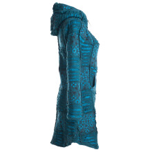 Vishes Mantel Jacke Cutwork Fleece warme Jacke türkis 42