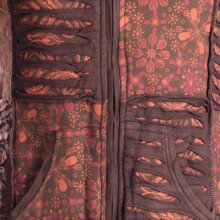 Vishes Mantel Jacke Cutwork Fleece warme Jacke braun 34