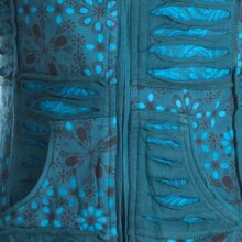 Vishes Mantel Jacke Cutwork Fleece warme Jacke türkis 44