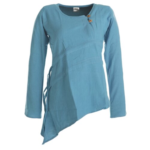 Zipfelshirt Zipfelkapuze Elfen Larp Gothic ohne Kapuze hellblau 36