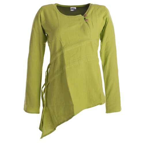 Zipfelshirt Zipfelkapuze Elfen Larp Gothic ohne Kapuze gelbgrün 34/36