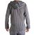 Vishes - Herren Kurta Langarm Baumwollhemd Fischerhemd Kapuze Kapuzenhemd grau S