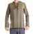 Vishes - Herren Kurta Langarm Baumwollhemd Fischerhemd Kapuze Kapuzenhemd olive S