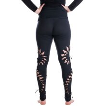 Vishes Leggings Hose Cutwork Goa Hose Elfen schwarz 48