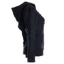 Vishes Goa Jacke Hoodie Zipfelkapuze Sweatjacke schwarz-uni 48