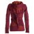 Vishes Goa Jacke Hoodie Zipfelkapuze Sweatjacke dunkelrot-orange 38