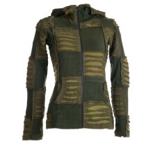 Vishes Goa Jacke Hoodie Zipfelkapuze Sweatjacke olive 38
