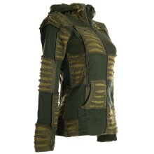 Vishes Goa Jacke Hoodie Zipfelkapuze Sweatjacke olive 38