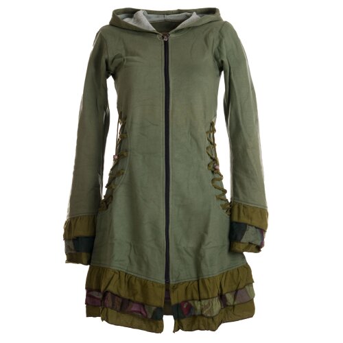 Vishes Zipfelkapuze Jacke Elfenjacke Larp Hippie UNIKAT olive 40