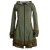 Vishes Zipfelkapuze Jacke Elfenjacke Larp Hippie UNIKAT olive 40
