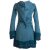 Vishes Zipfelkapuze Jacke Elfenjacke Larp Hippie UNIKAT türkis 40