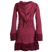 Vishes Zipfelkapuze Jacke Elfenjacke Larp Hippie UNIKAT dunkelrot 38