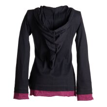 Vishes Zipfelshirt Zipfelkapuze Elfen Larp schwarz 46/48