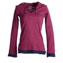 Vishes Zipfelshirt Zipfelkapuze Elfen Larp dunkelrot 42