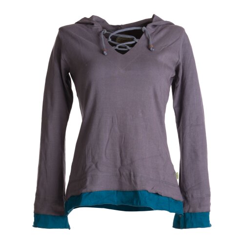 Vishes Zipfelshirt Zipfelkapuze Elfen Larp grau 40